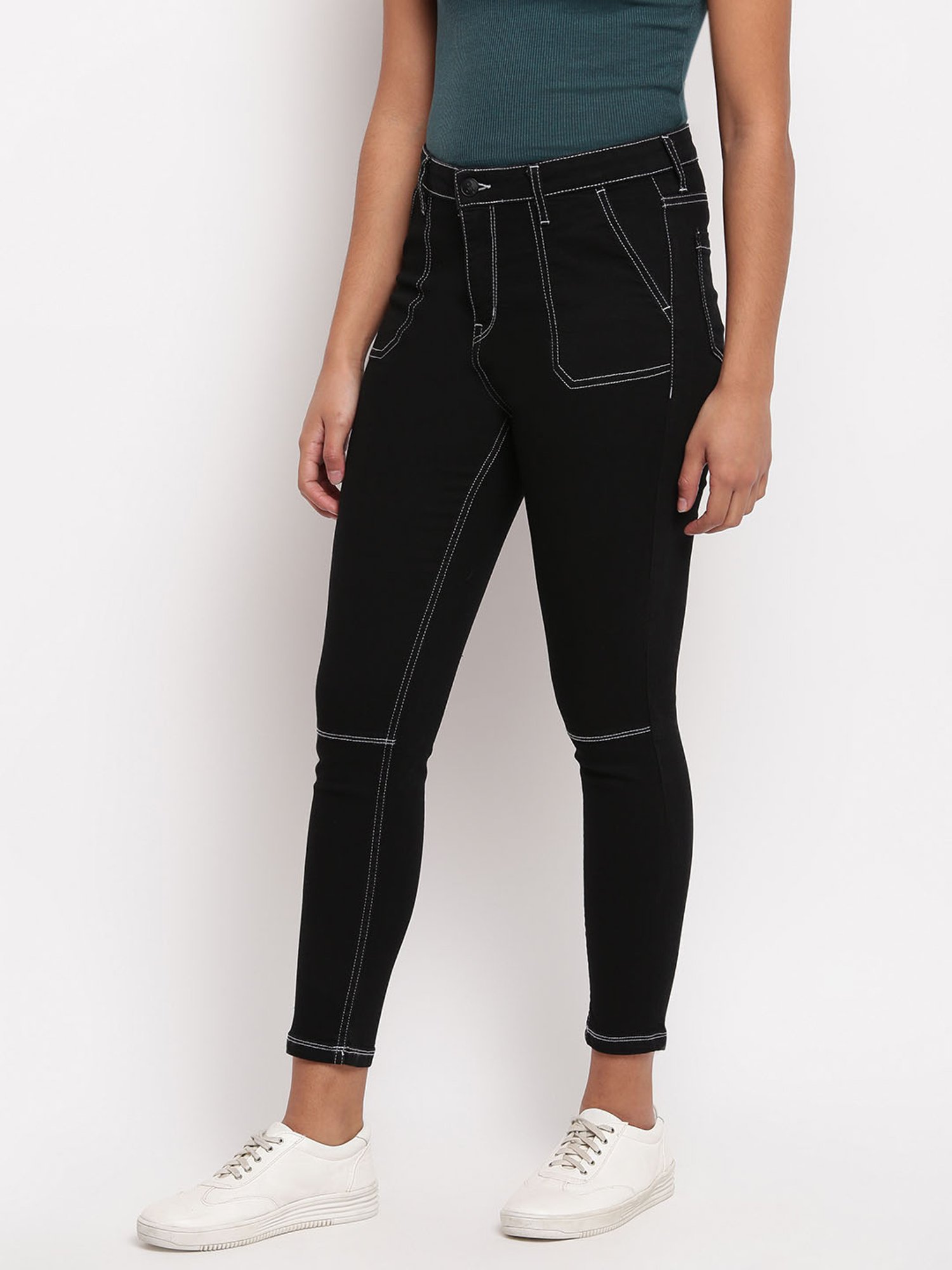 Tales & Stories Black Mid Rise Jeans