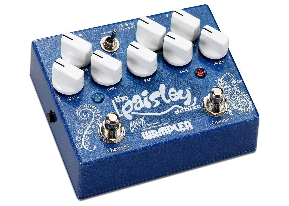 wampler paisley drive deluxe brad paisley signature dual overdrive guitar effects pedal