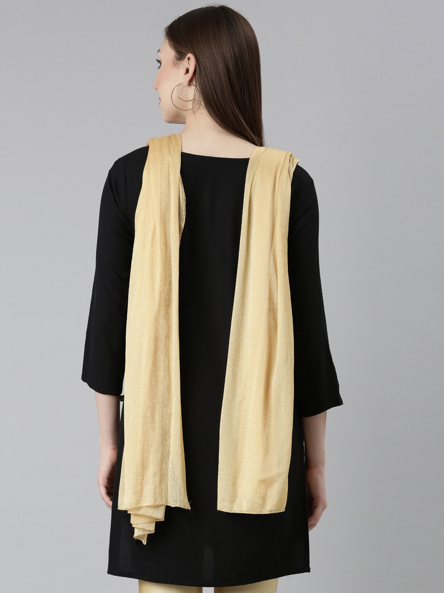 TWIN BIRDS Silver & Gold Dupatta - Pack of 2