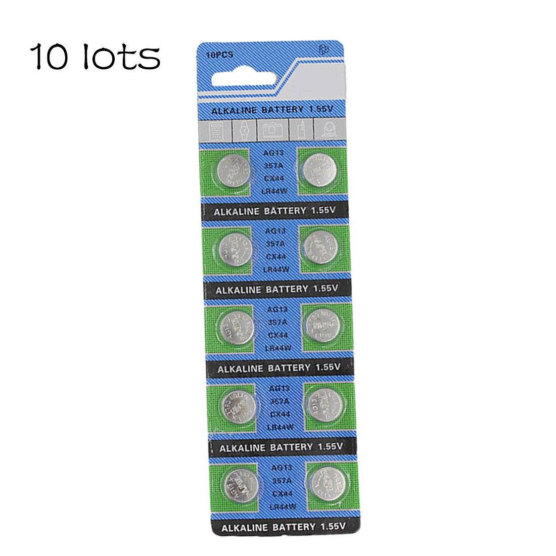 100 Pcs AG13 LR44 357A S76E G13 Button Coin Cell Battery Batteries 1.55V Alkaline