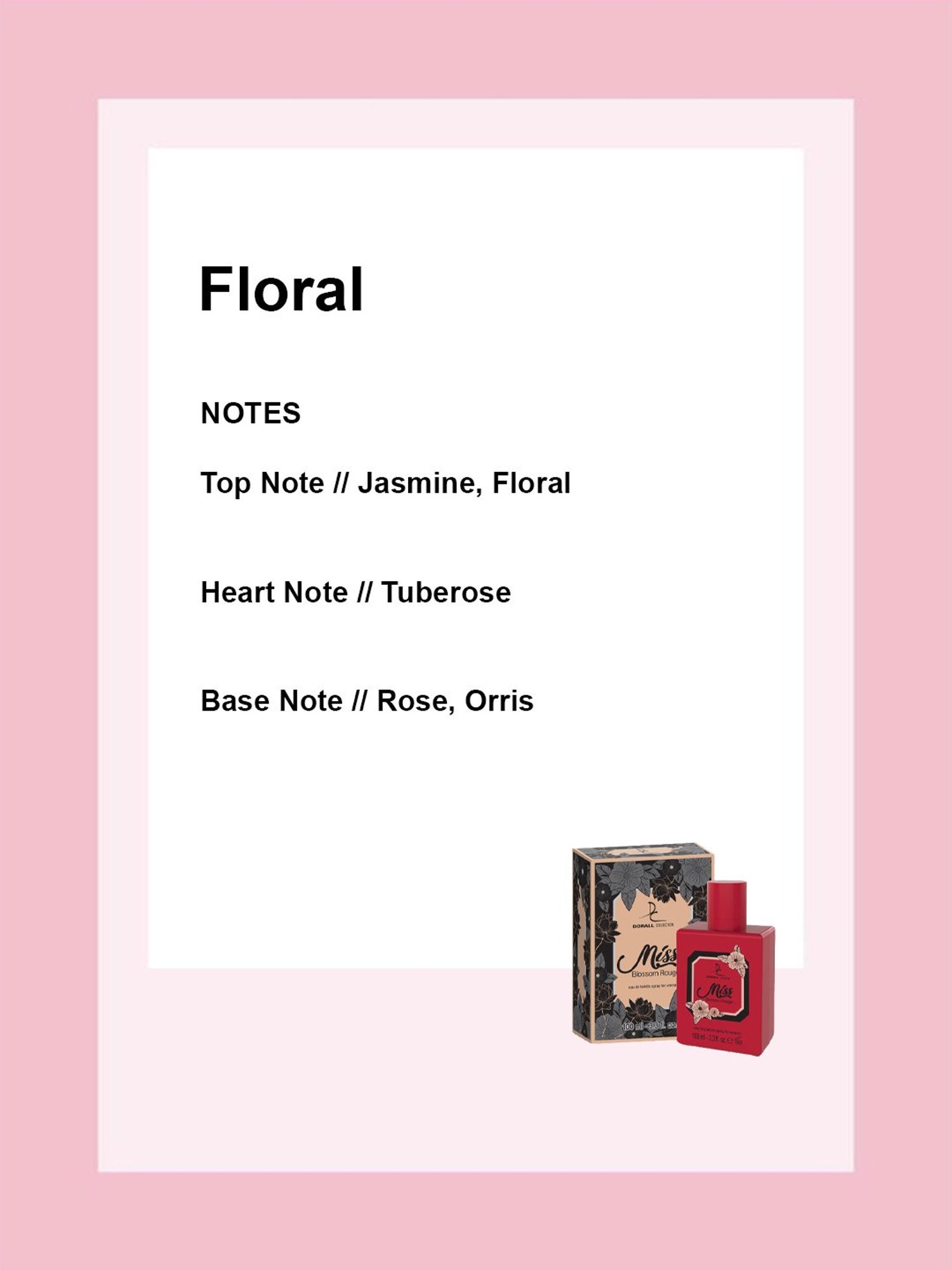 Dorall Collection Miss Blossom Rouge Eau de Toilette for Women - 100 ml