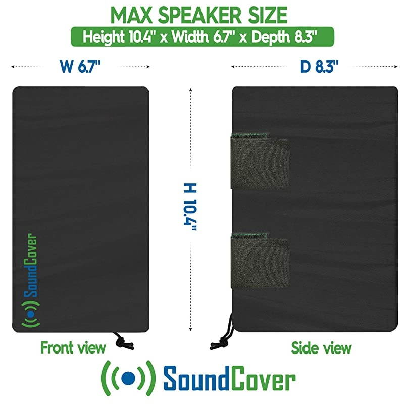 Compact Outdoor Speaker Covers - Protection & Storage Bags fit Klipsch Kho-7, Polk Atrium 5, Herdio 5.5" & Pyle 5.5 Bluetooth Speakers - (MAX Size: Height 10.4" X Width 6.7" X Depth 8.3")
