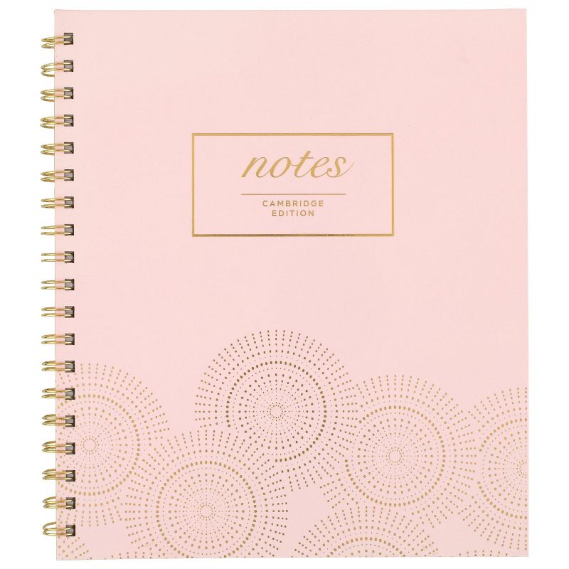 80 sheet 1 Subject Spiral Notebook Hardcover Petal Pink - Cambridge