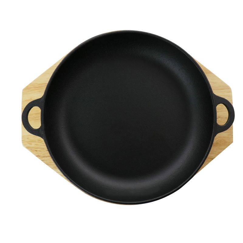 Calvary Nonstick Cast Iron Au Gratin Pan with Wooden Base Set