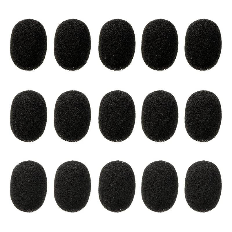 Lapel Headset Microphone Windscreens, Foam Microphone Covers, Mini Size, 15 Pack