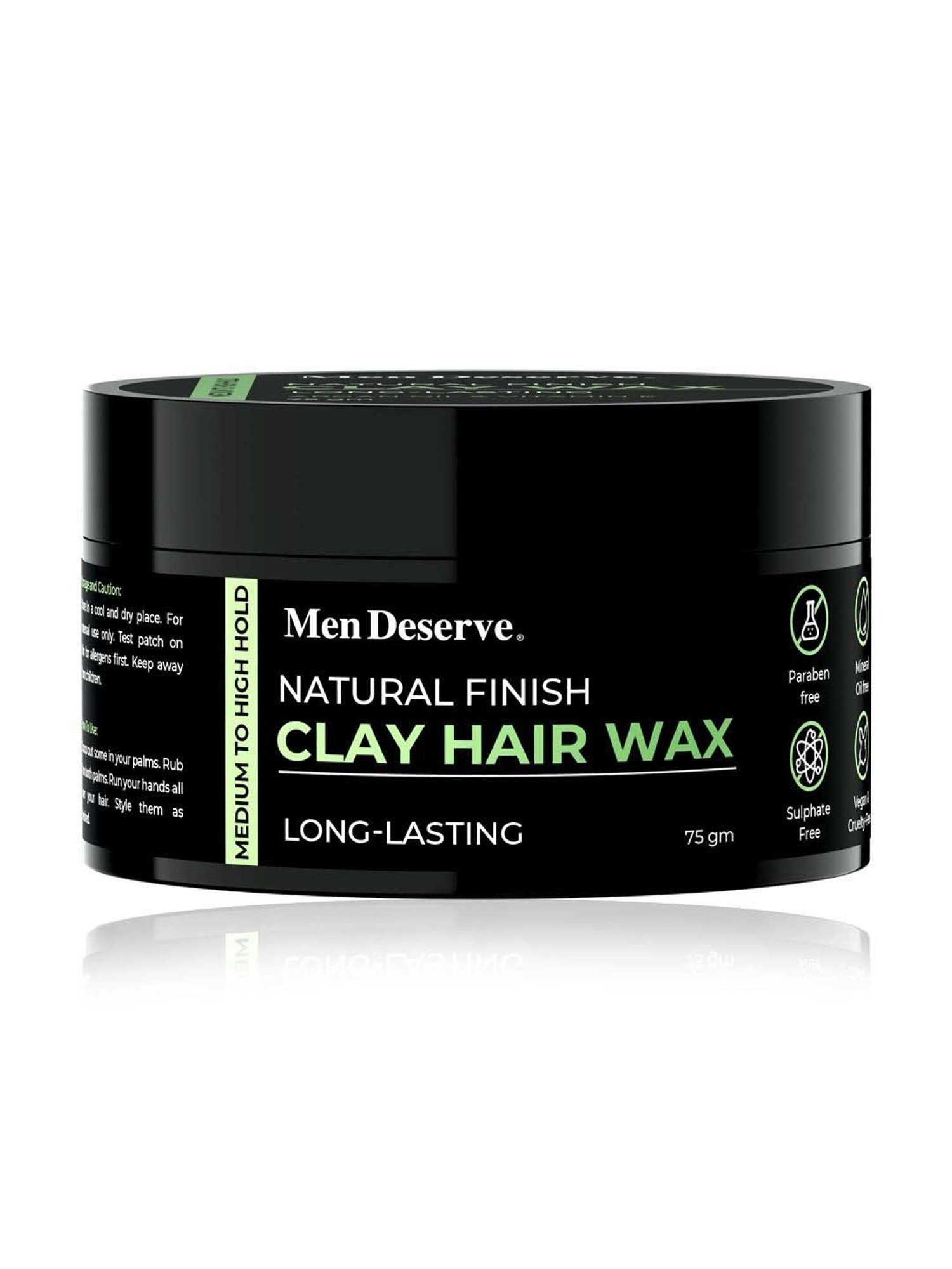 Men Deserve Natural Finish Hair Clay Wax - 75 gm