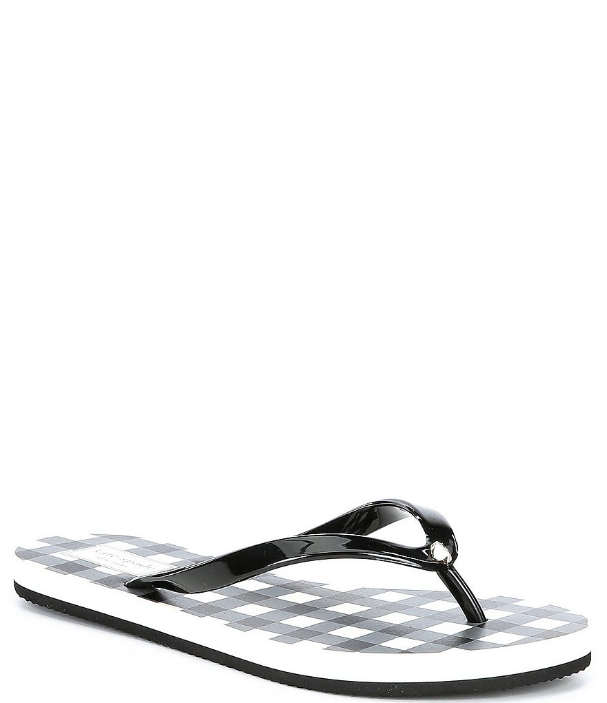 kate spade new york Fiji Gingham Print Flip Flops