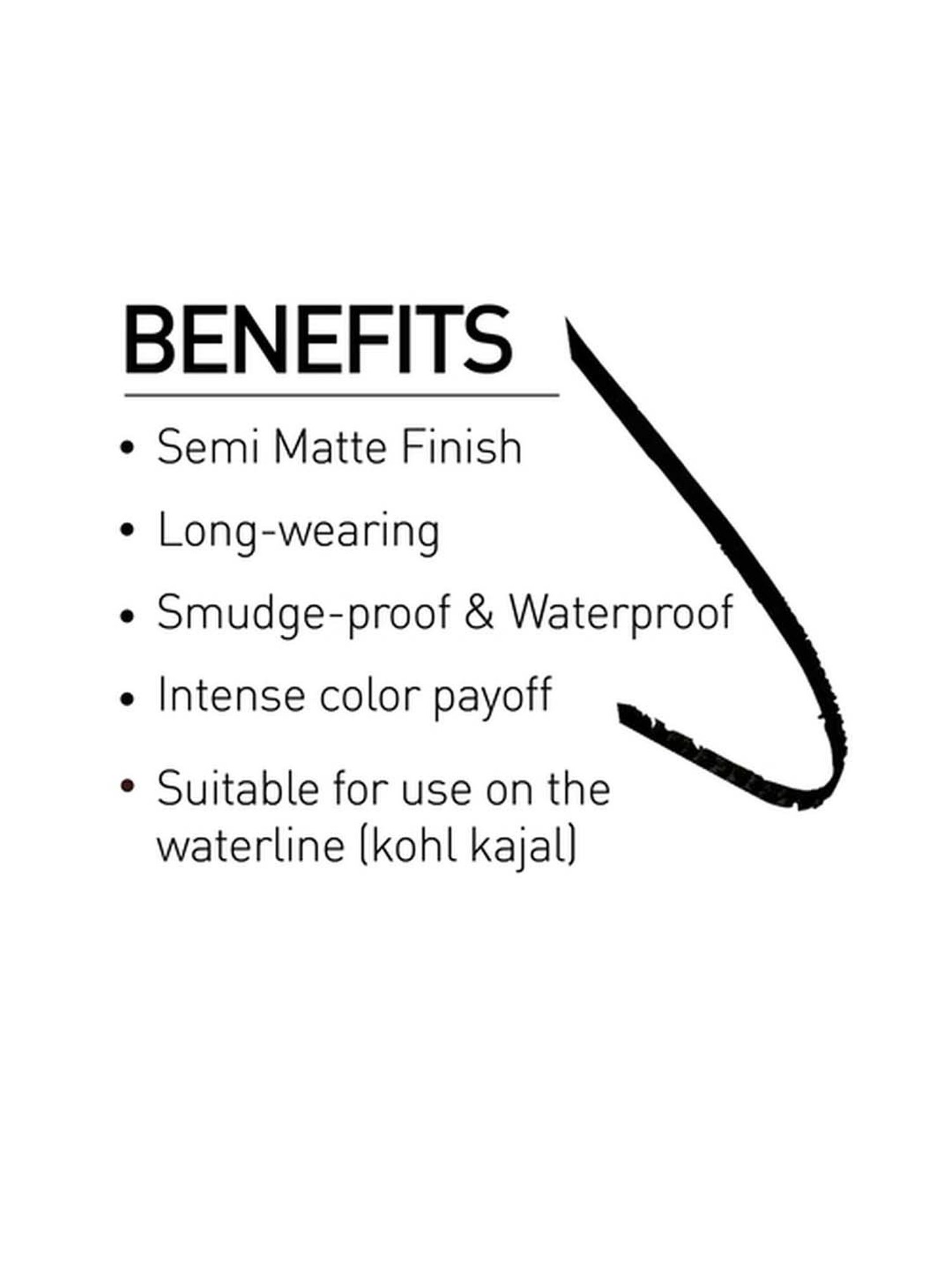 Matt Look Single Stroke Super Glide Eyeliner Kohl Kajal Bottle Green - 1.3 gm