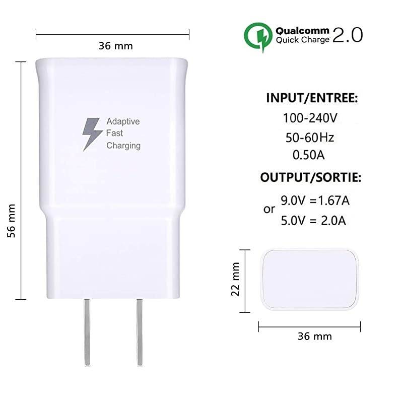 Fast Charging Wall Charger with USB Type C Cable Compatible Samsung Galaxy S9 S9 Plus S8 S8 Plus S10 S10 Plus Note 8 Note 9 Note 10 and Other Smartphones, Fast Charger Kit for Samsung Galaxy