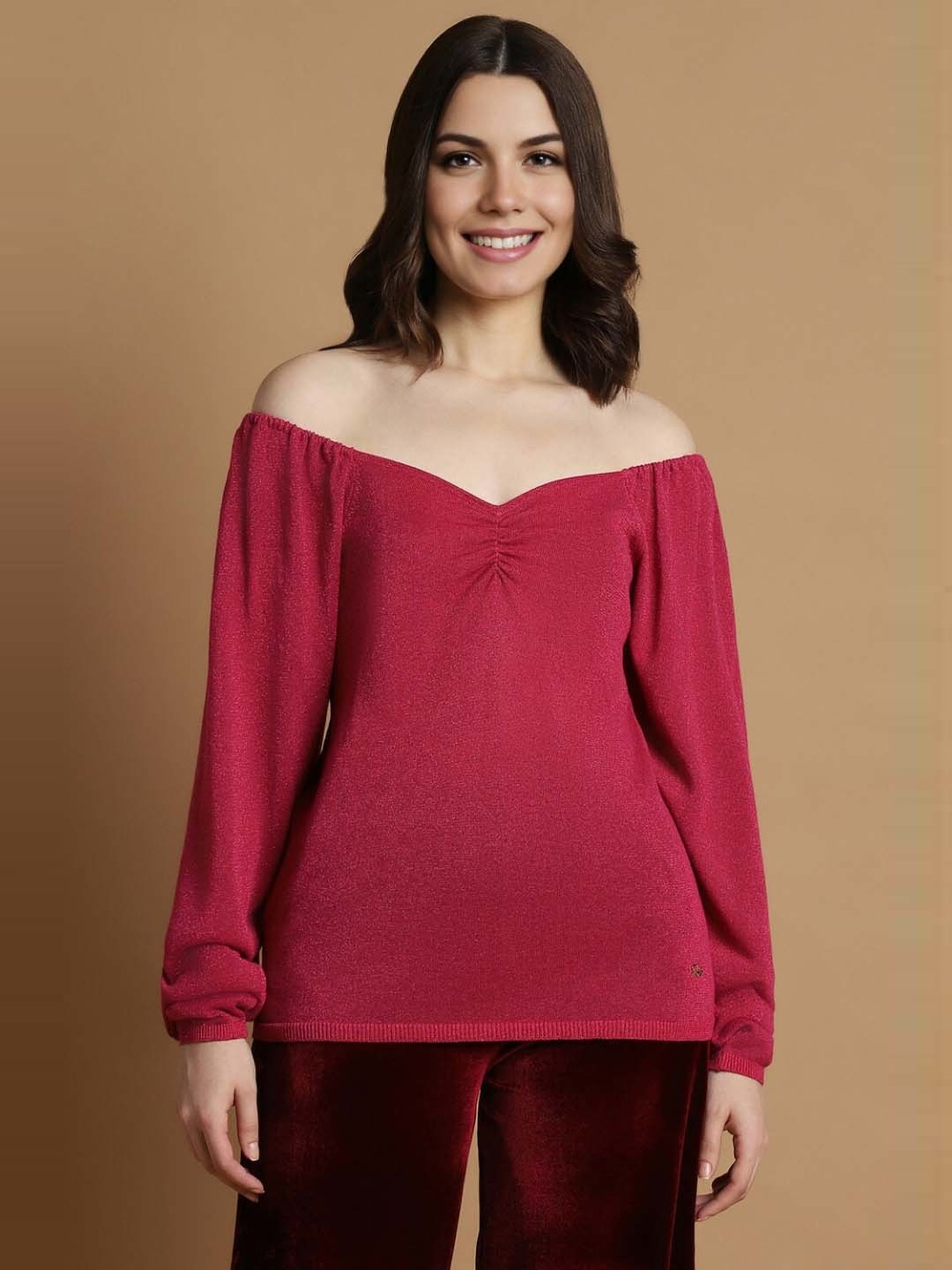 Allen Solly Pink Regular Fit Top