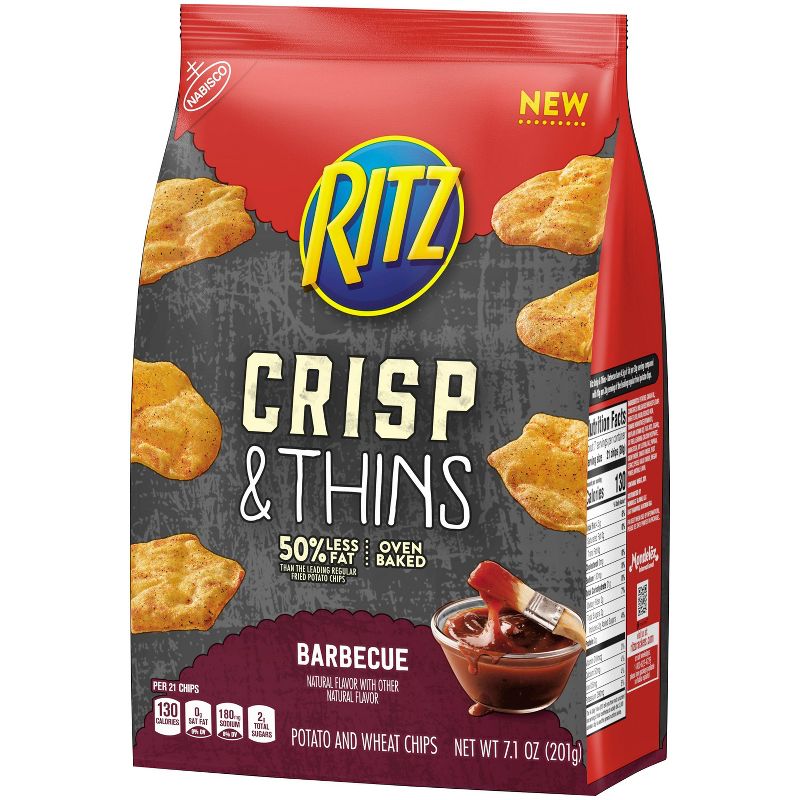 Ritz Crisp and Thins BBQ Potato and Wheat Chips - 7.1oz