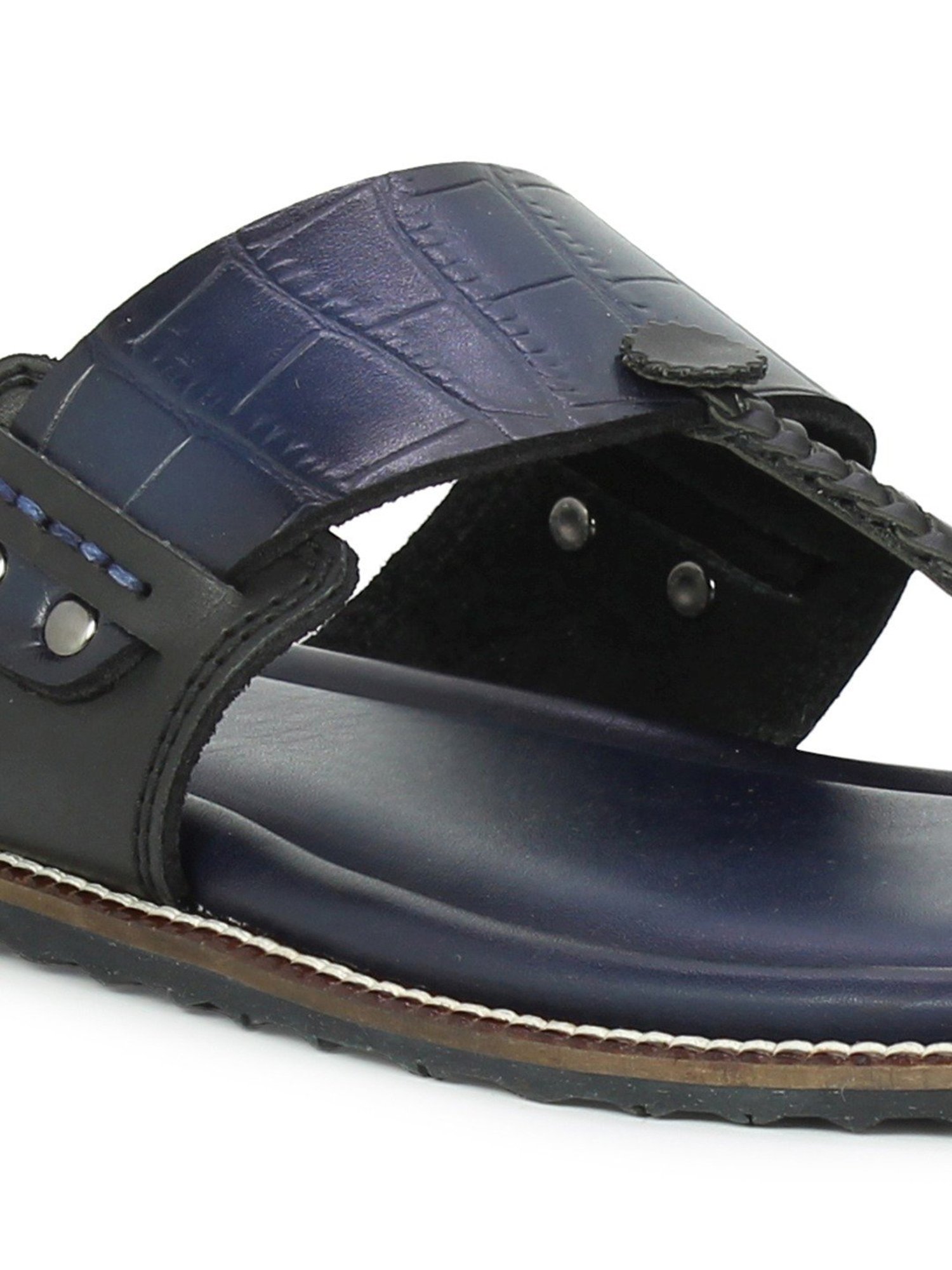 Privo by Inc.5 Men's Strapi Blue Toe Ring Sandals