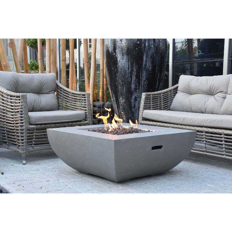 Westport 34" Natural Gas Fire Pit Outdoor Backyard Patio Heater - Elementi