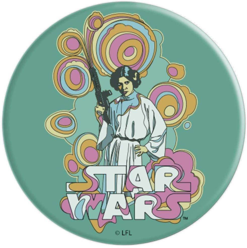Star Wars Leia Retro Color Swirl Title Poster
