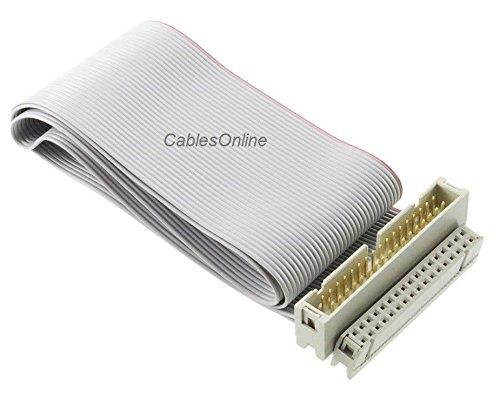 CablesOnline, 24 inch 34-Pin IDC 2.54mm-Pitch (2x17) 34-wire M/F Flat Ribbon Extension Cable, FF-004