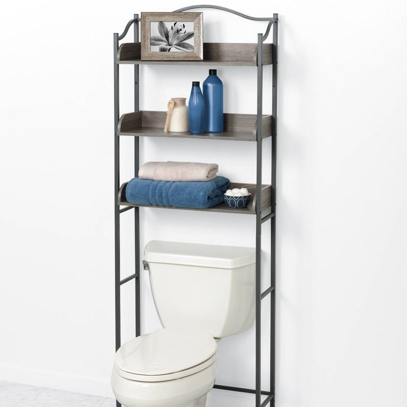 Spacesaver Over the Toilet Etagere Gray - Zenna Home