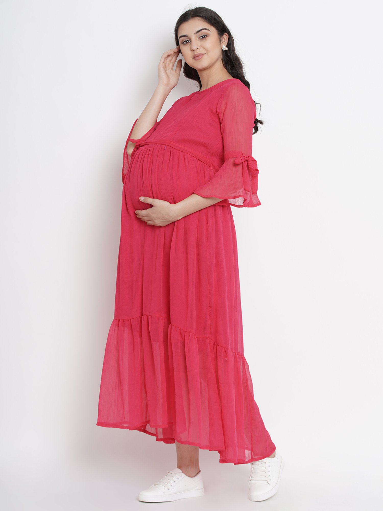 Mine4Nine Pink Maternity Dress