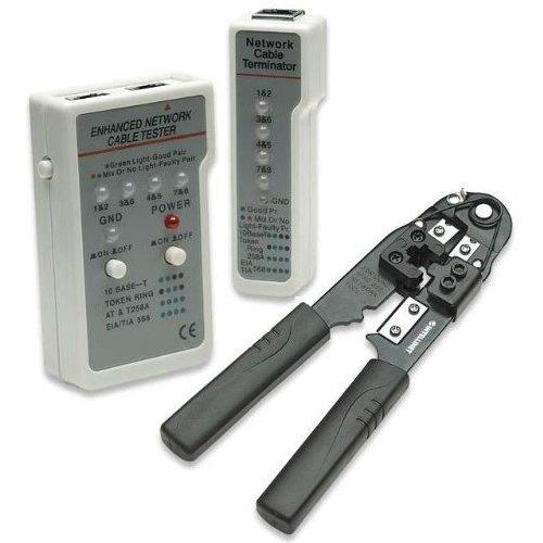 INTELLINET NETWORK SOLUTIONS MODULAR PLUG CRIMP TOOL FOR RJ45 PLUGS, STRIPS AND CUTS 211062