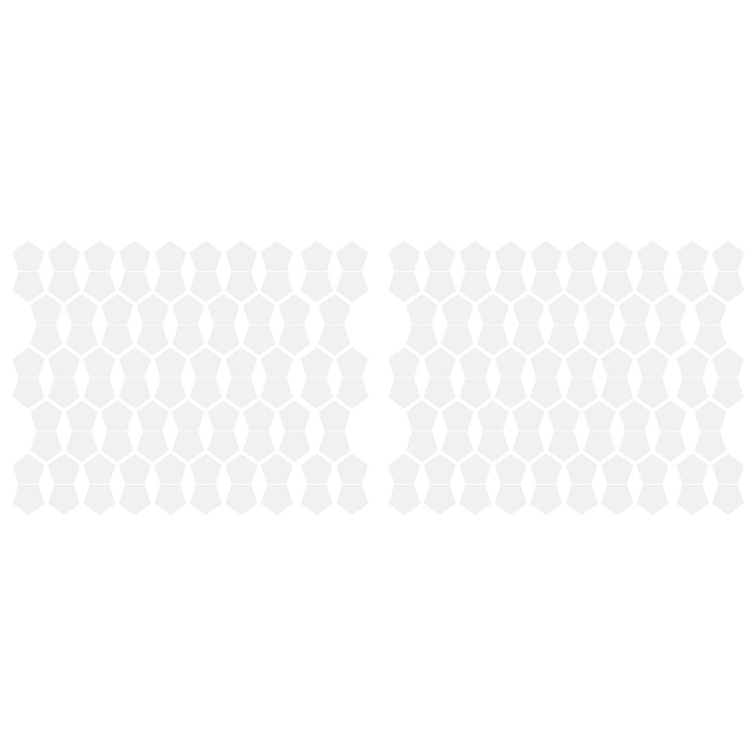 LiteMark 5.5 Inch Red Removable Pentagon Decals - Pack of 8