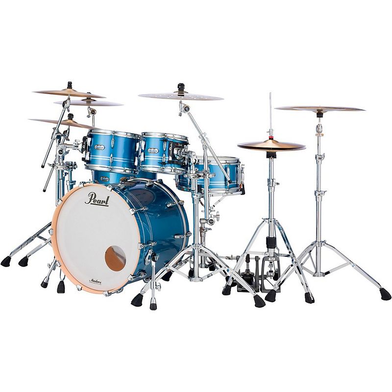 Pearl Masters Maple 4-Piece Shell Pack Chrome Contrail Metallic Lacquer