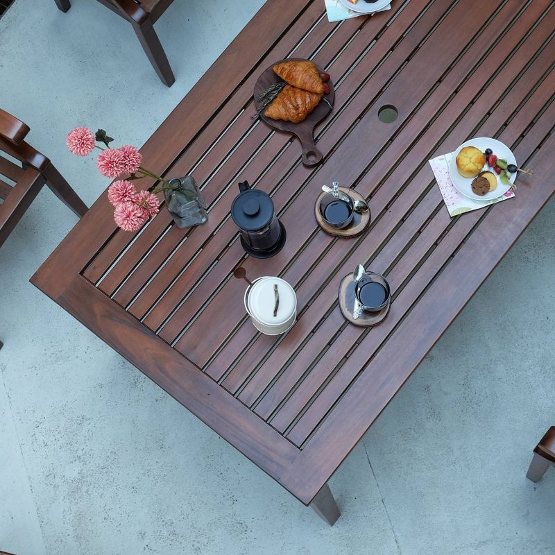 Renaissance Square Outdoor Patio Stacking Table - Gray - Vifah