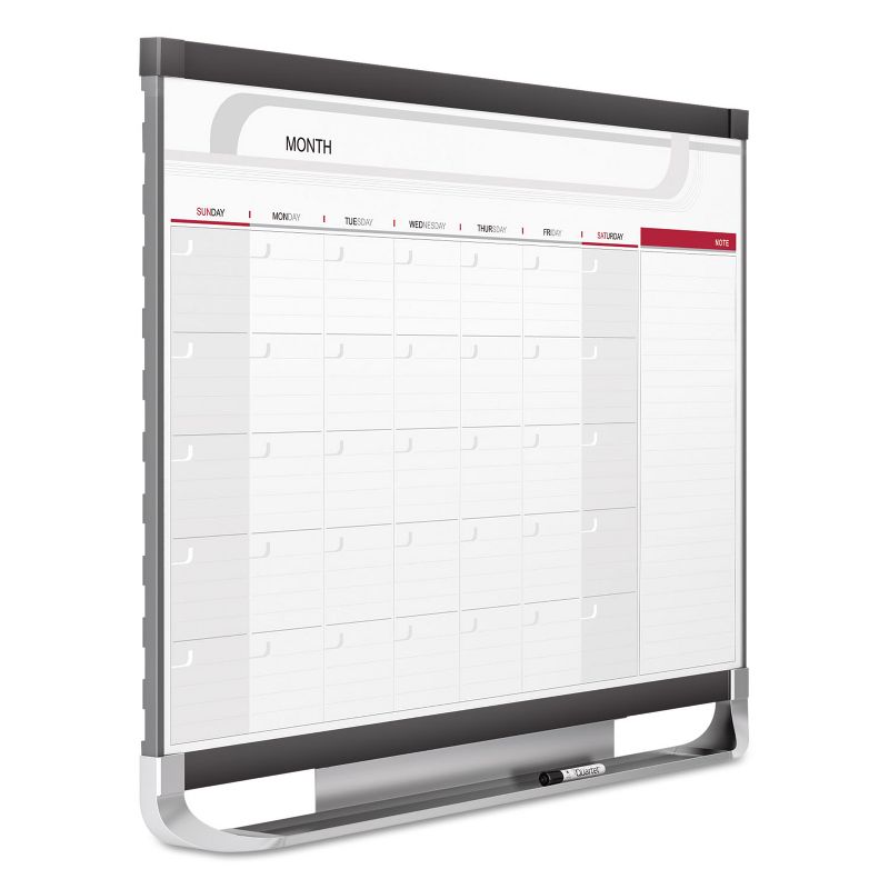 Quartet Prestige 2 Total Erase Monthly Calendar 36 x 24 Graphite Color Frame CP32P2