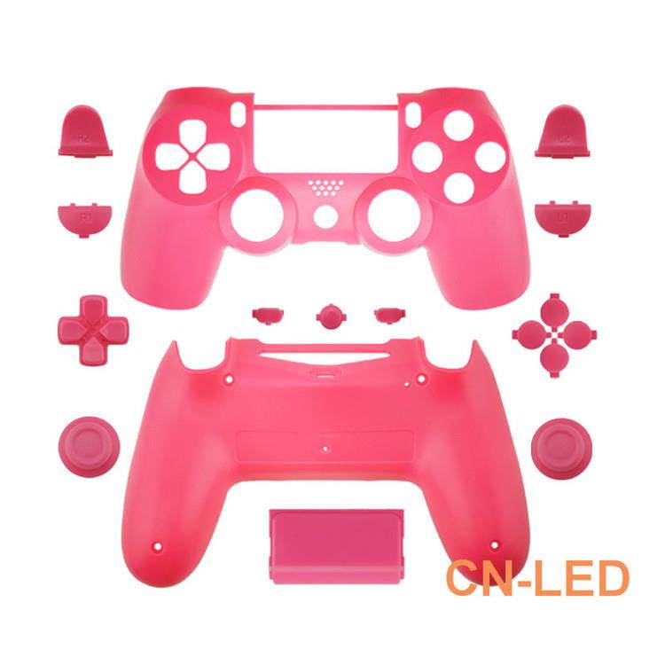 WPS Pink Matte Controller Case Collection Full Housing Shell + Full buttons for PS4 Playstation Slim Pro ( JDM-040 ) controller
