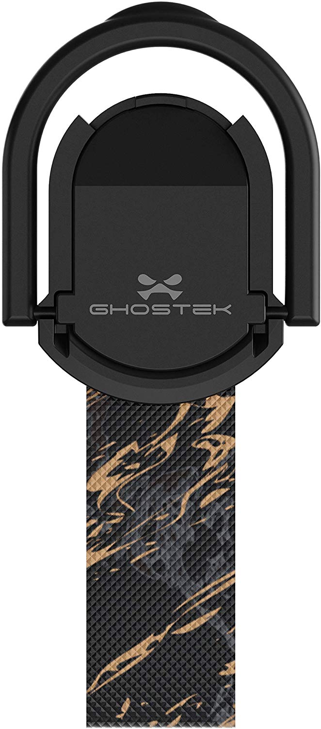 Ghostek Loop Phone Ring Holder Strap with Stand and Smartphone Car Holder Magnet Cute iPhone Grips for Women Perfect for Taking Selfies Removable for Wireless Charging Compatible - (Floral Fuchsia)