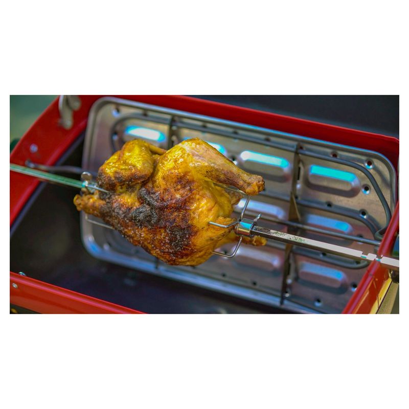 Americana Deluxe Electric Tabletop Grill with Window and Rotisserie Model 9309W9.181 - Meco