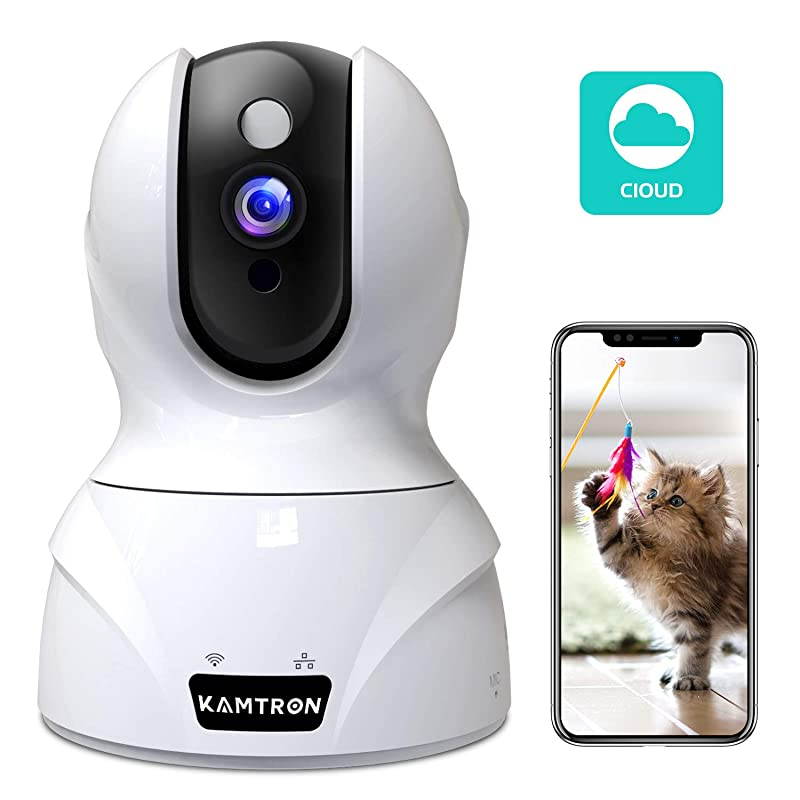 Wireless Security Camera HD WiFi Security Surveillance IP Camera Home Monitor with Motion Detection TwoWay Audio Night VisionWhite