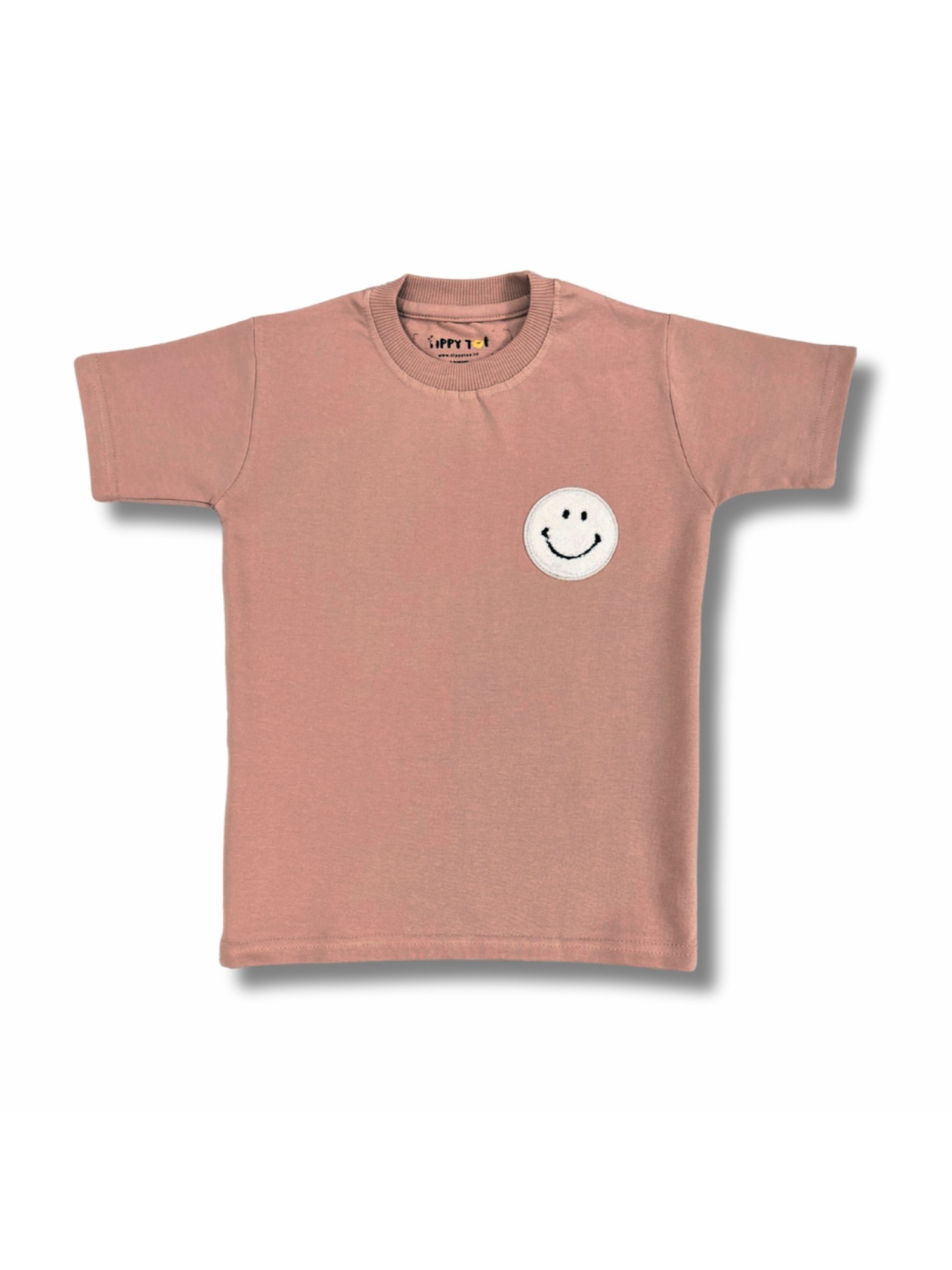 Tippy Top Kids Beige Self Design T-Shirt