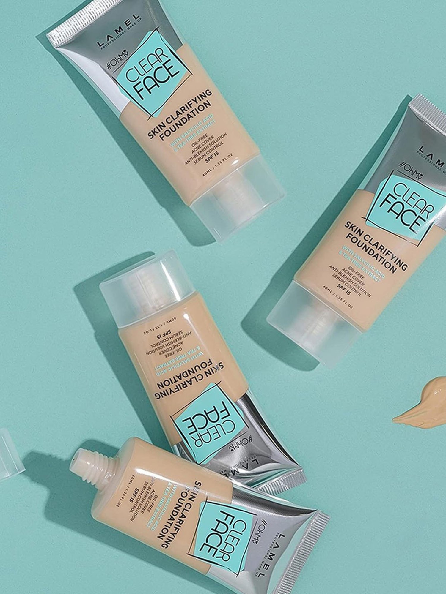 Lamel Oh my Clear Face Foundation SPF 15 406 Sand - 40 ml