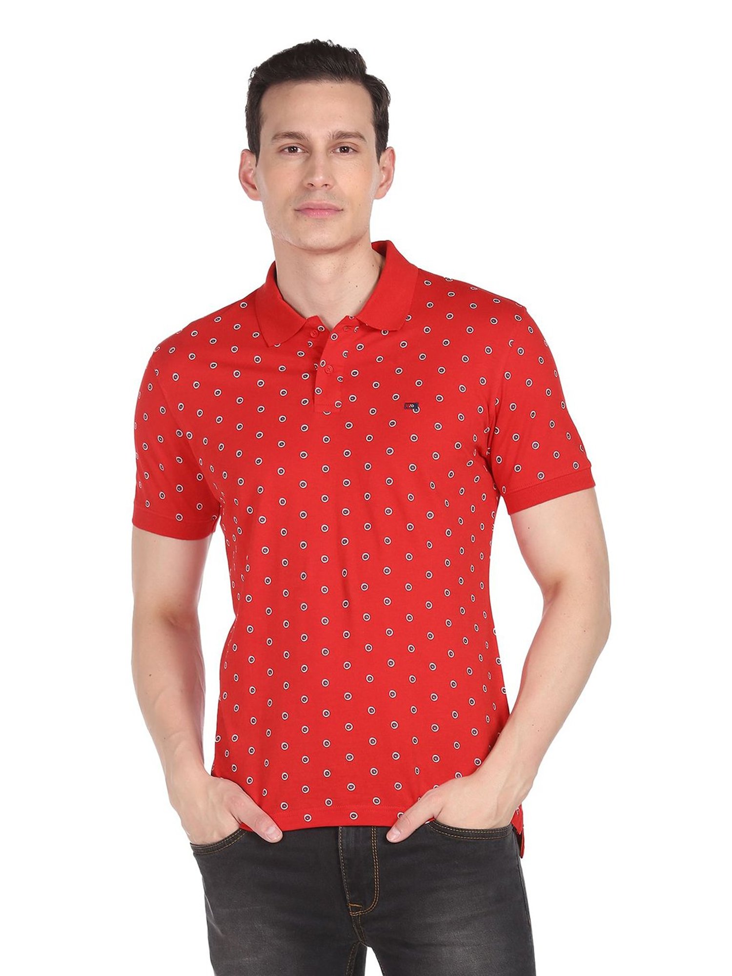 AD by Arvind Red Polo T-Shirt