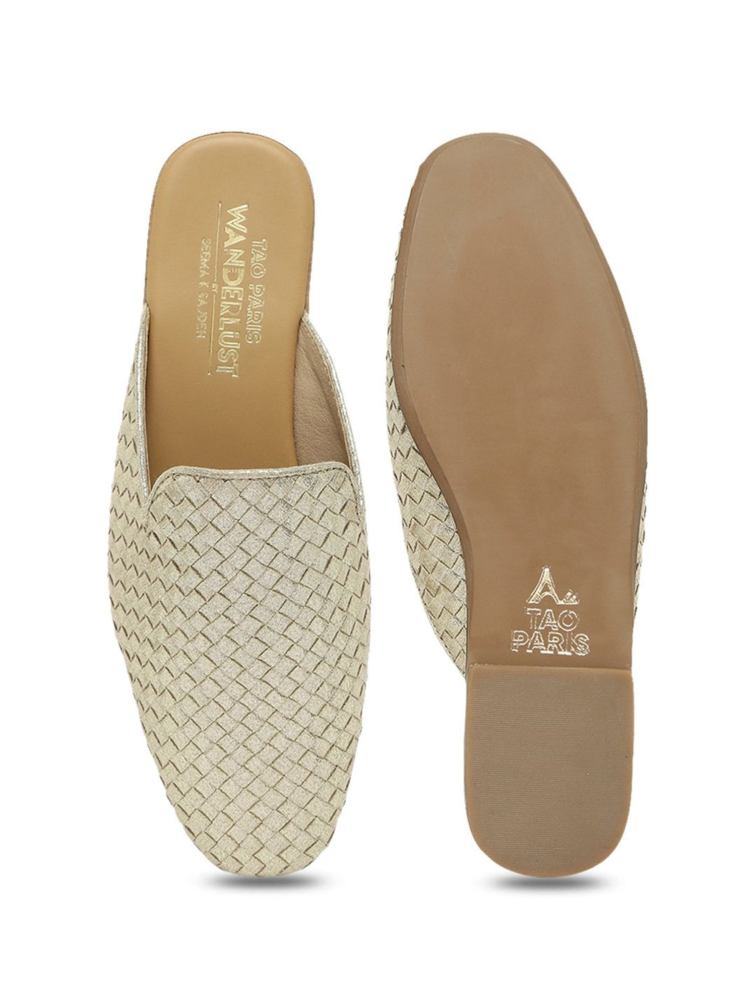 Tao Paris Women's Mumbai Gold Mule Shoes