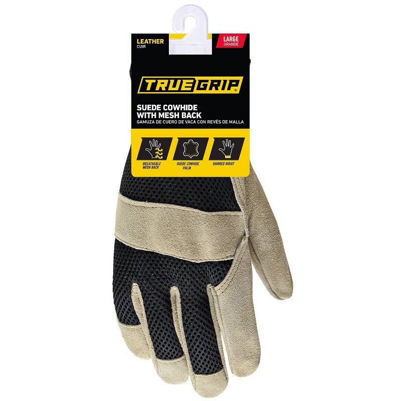 True Grip Leather Work Glove Brown