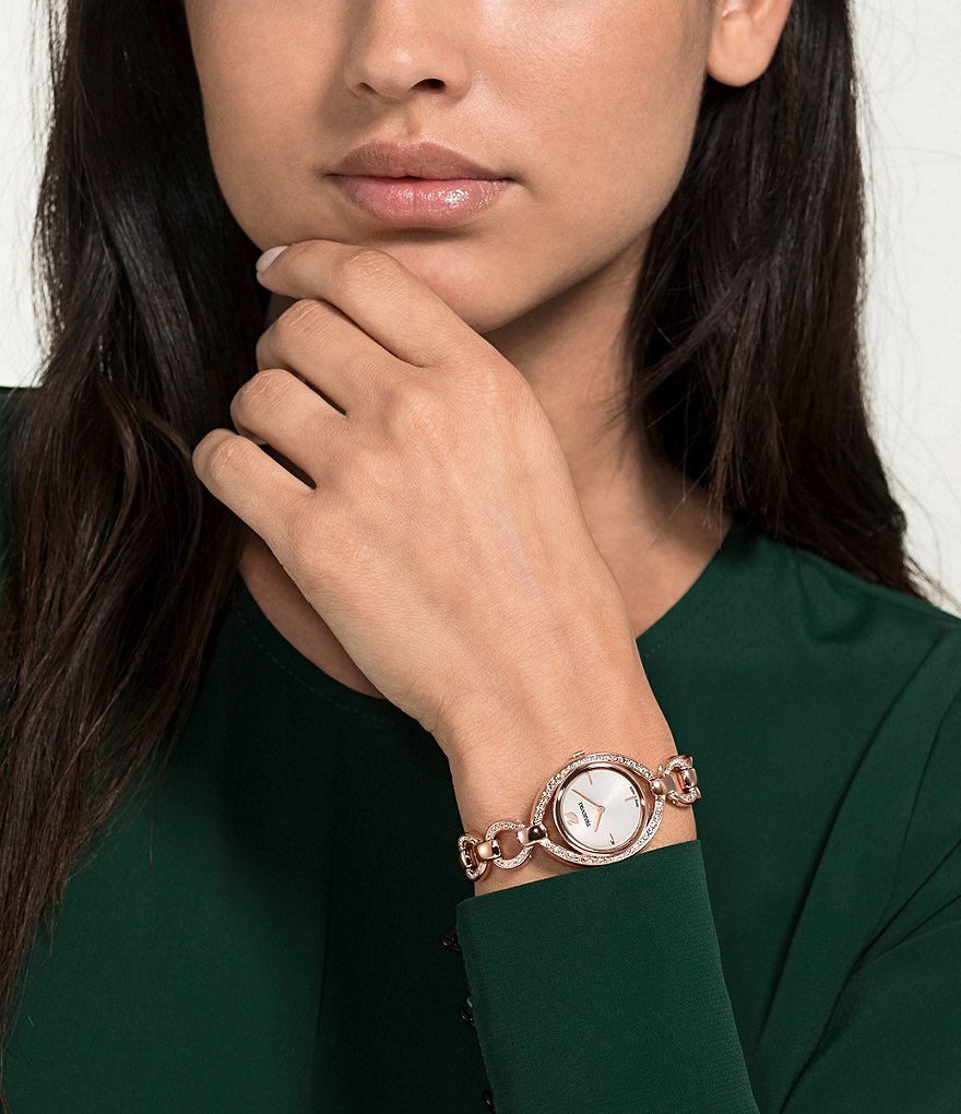 Swarovski Stella Rose Gold Swiss Quartz Analog Bracelet Watch