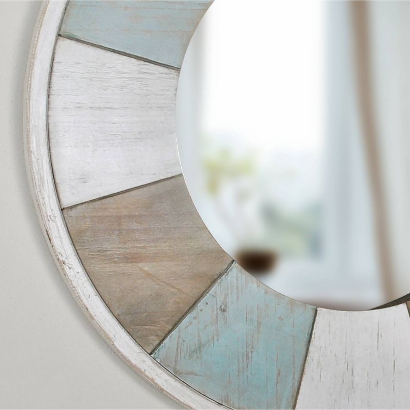 27" x 0.5" x 27" Farmhouse Cottage Timbers Mirror Aged Teal - FirsTime & Co.