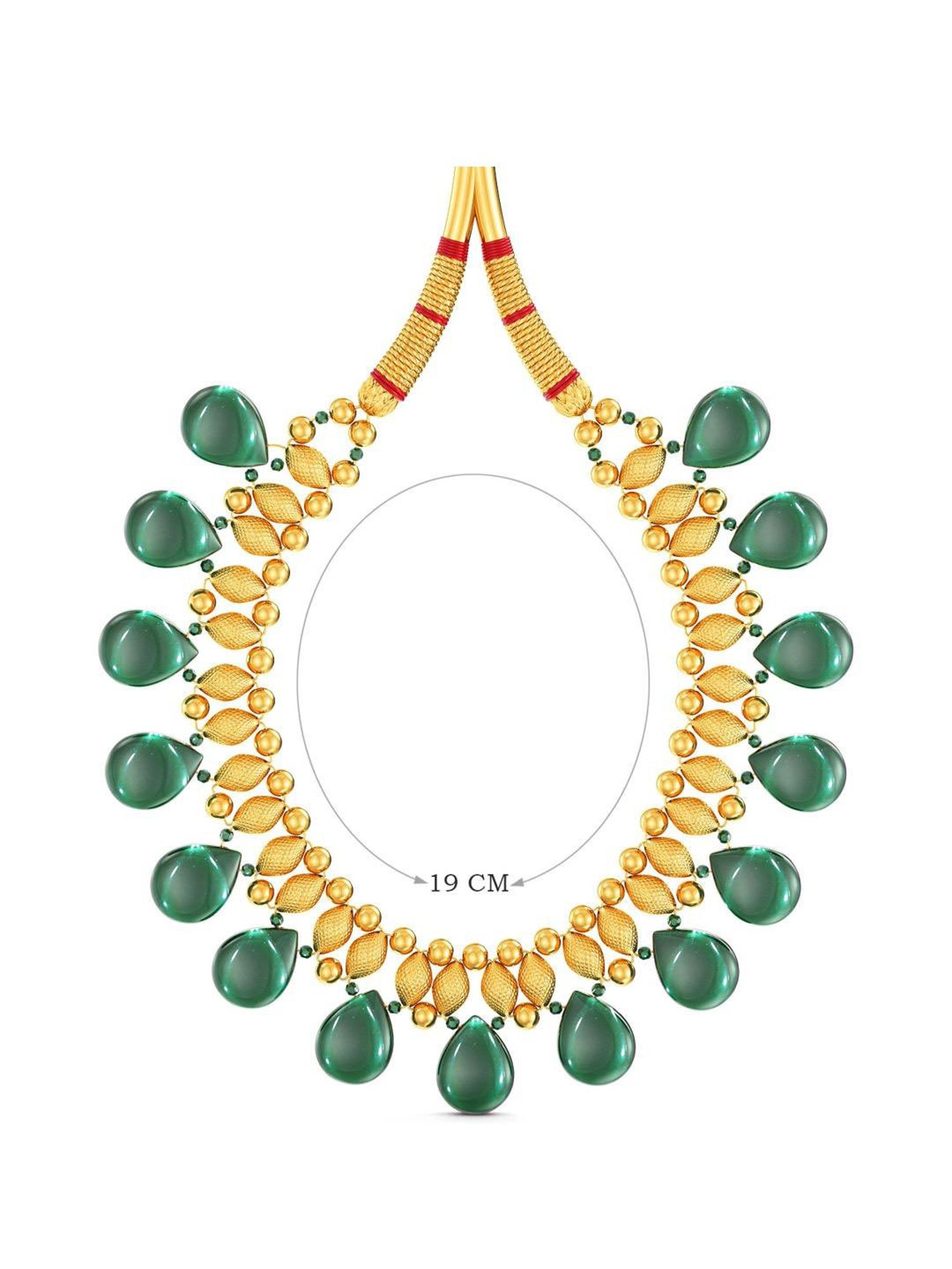 CKC Repouss&iquest; Work Rudraksha Gold Extender Neck Chain: Spiritual Elegance