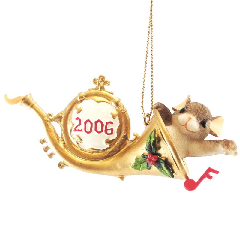 Charming Tails Begin The Holiday On A Happy  Note Ornament Dated 2006 Dean Griff  -  Decorative Figurines