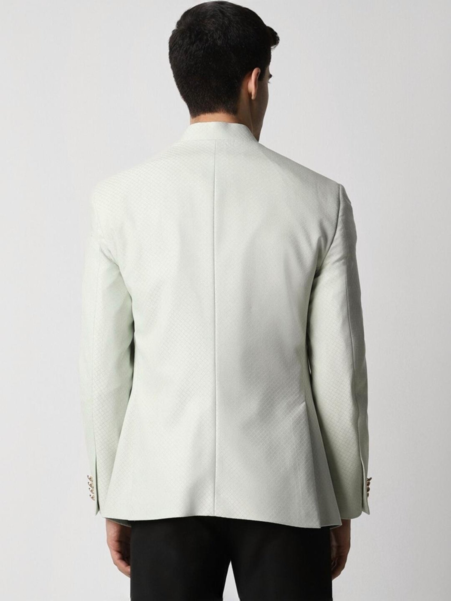 Hangup Cream Regular Fit Ethnic Blazer