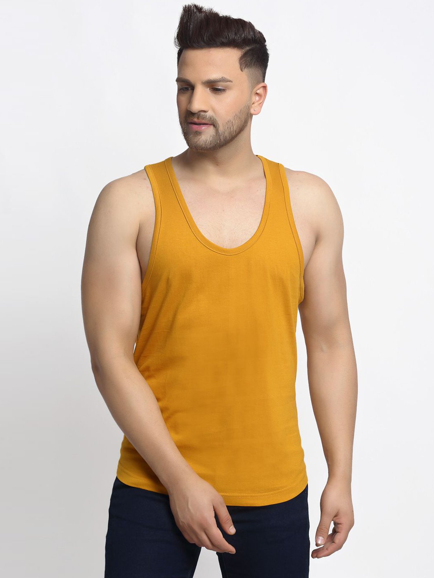 Friskers Multi Cotton Slim Fit Vest - Pack of 2