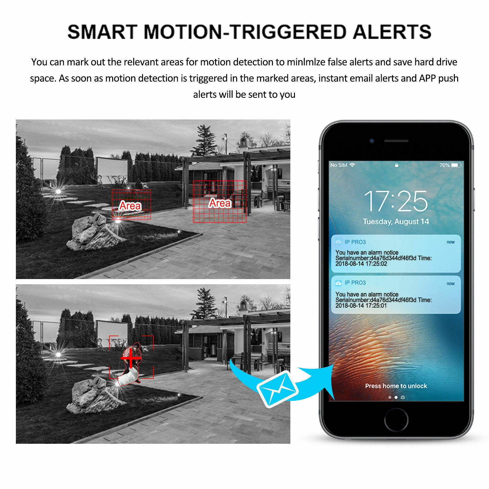 ANRAN 8CH Security Surveillance System H.265+ 1920P(5MP) Wired POR NVR and (8)&times;3MP HD Weatherproof CCTV Camera System, In/Ootdoor,100ft Night Vision,Easy Remote Access, E,ail Alarm, Motion Detection