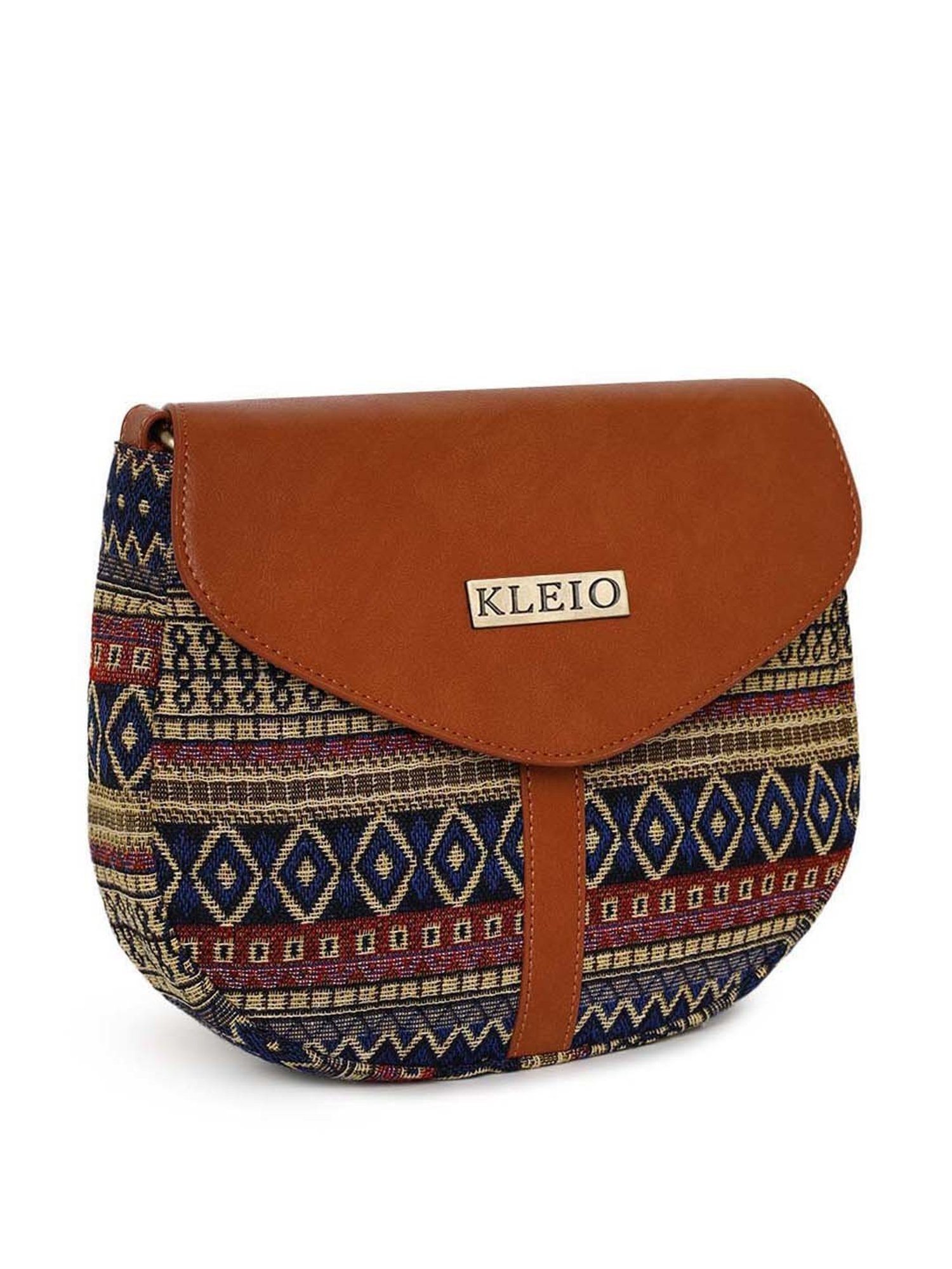 KLEIO Multicolor Textured Medium Sling Handbag
