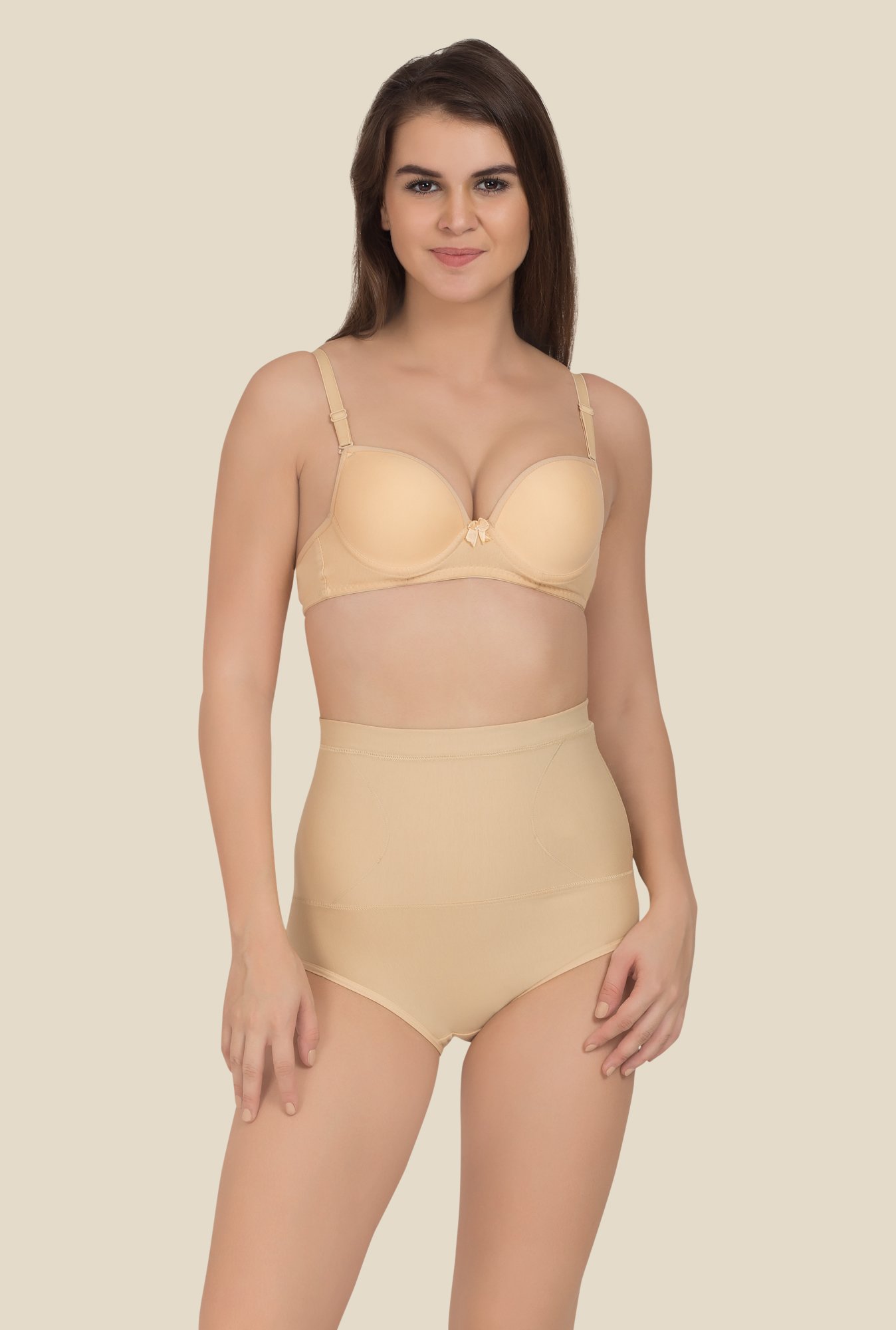 Tweens Beige Solid Waist Panty (Pack of 2)