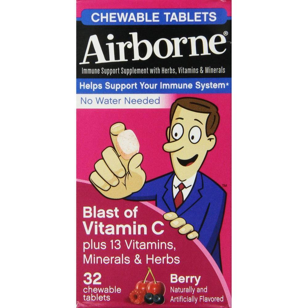 Airborne 20221 -  Immune Support Chewable Tablet, Berry