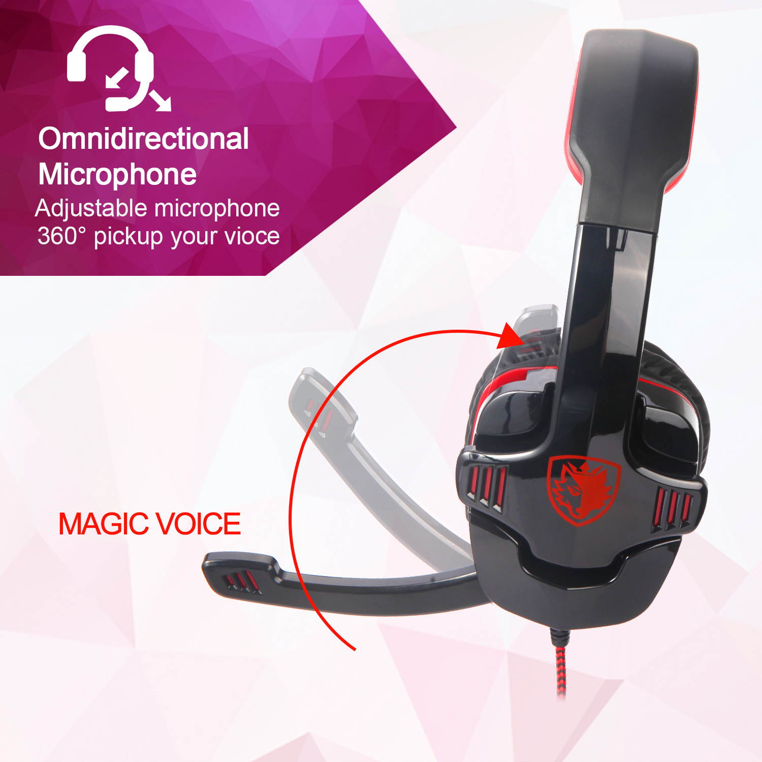 PS4 Gaming Headset, Stereo Gaming Headphone with Microphone Vibration for Laptop PC/Xbox one