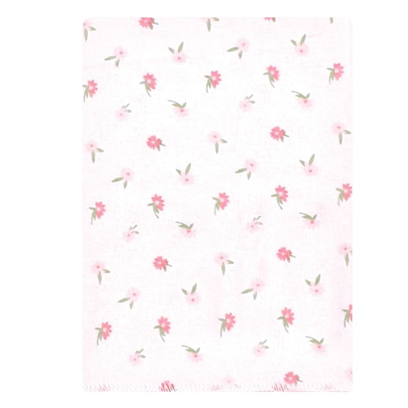 Hudson Baby Infant Girl Cotton Flannel Burp Cloths Bundle, Girl Farm Animals, One Size