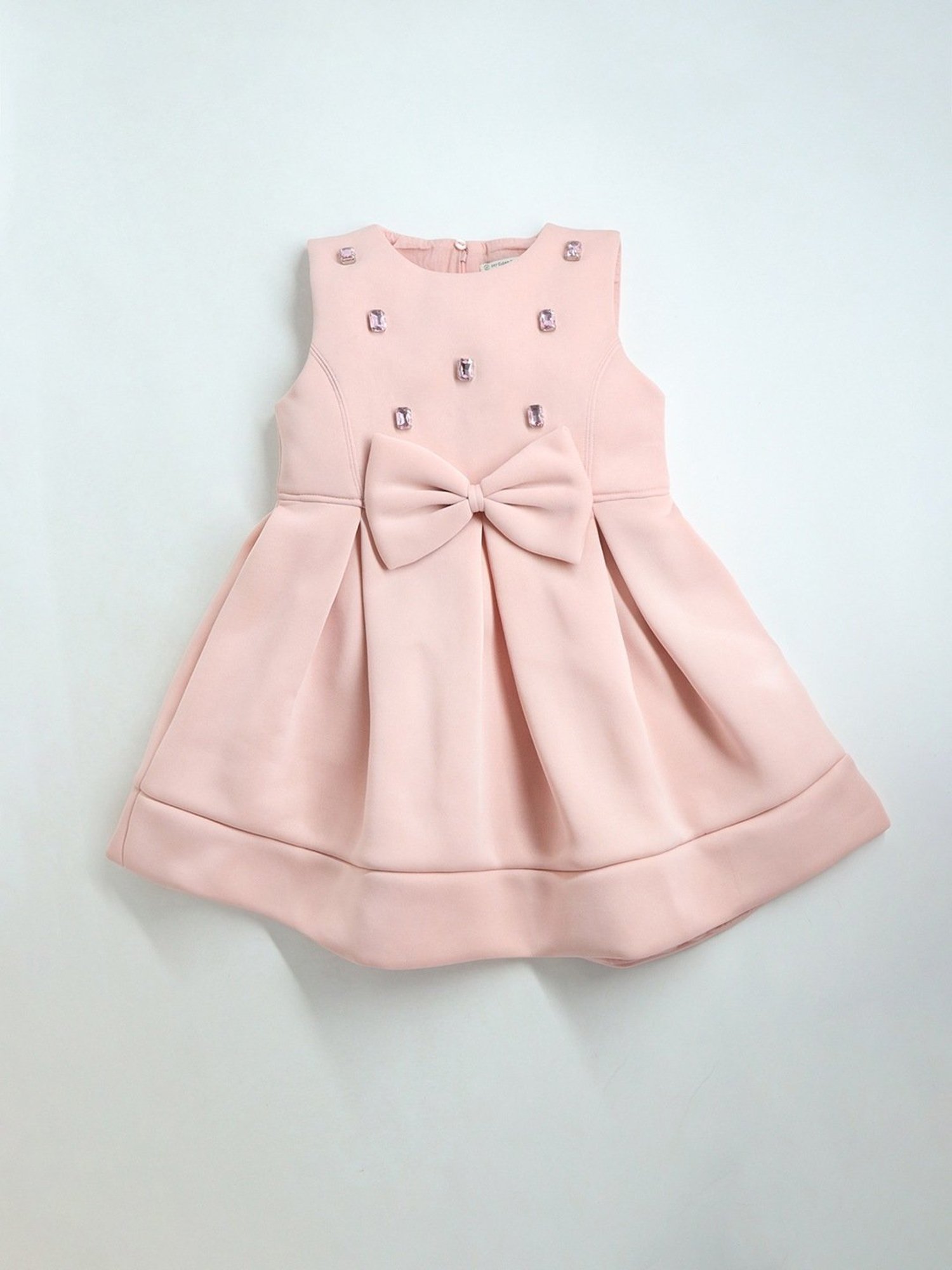 Cherry Crumble By Nitt Hyman Kids Peach Embellished Dress