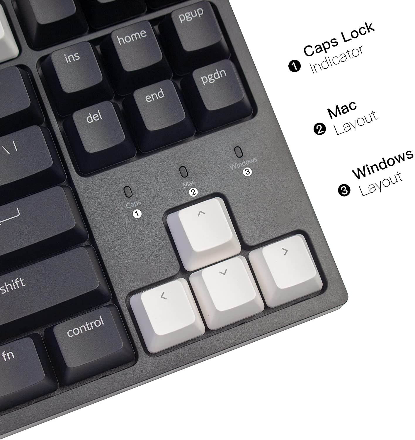 Keychron C1 Hot-swappable Wired Mechanical Keyboard for Mac Layout, Keychron Mechanical Red Switch/USB Type-C Cable/Double-Shot ABS Keycaps Tenkeyless 87 Keys Computer Keyboard for Windows PC Laptop