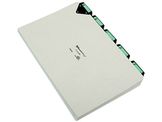 Tops Pendaflex MTN1025 Steel Top Tab Recycled Guides  Alpha  1/5 Tab  Pressboard  Legal  25/Set